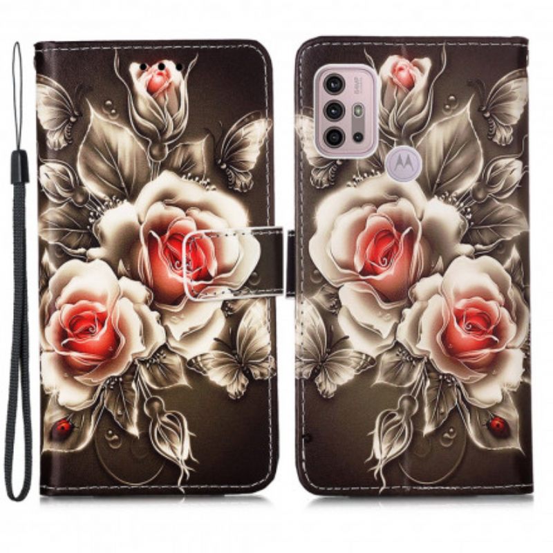 Kotelot Moto G10 / G30 Golden Roses