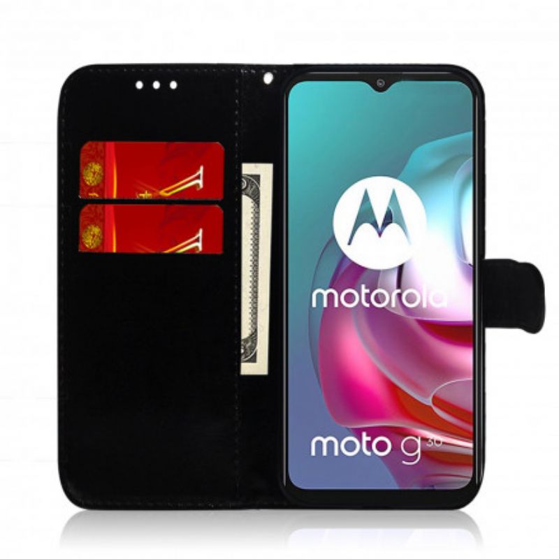 Kotelot Moto G10 / G30 Keinonahkainen Peilin Kansi