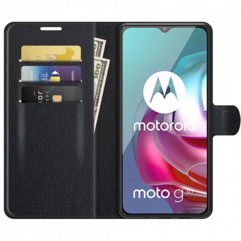 Kotelot Moto G10 / G30 Klassinen Litsiefekti