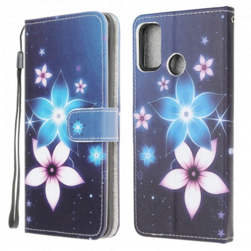 Kotelot Moto G10 / G30 Suojaketju Kuori Lunar Strap Flowers