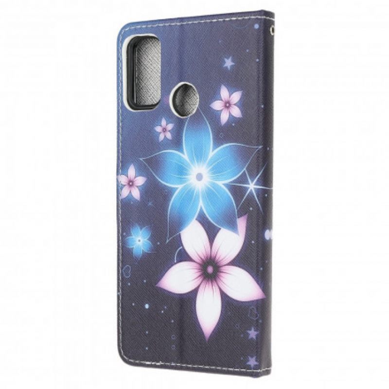 Kotelot Moto G10 / G30 Suojaketju Kuori Lunar Strap Flowers