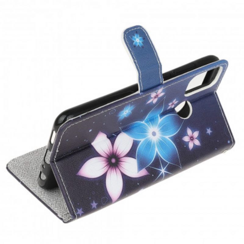 Kotelot Moto G10 / G30 Suojaketju Kuori Lunar Strap Flowers