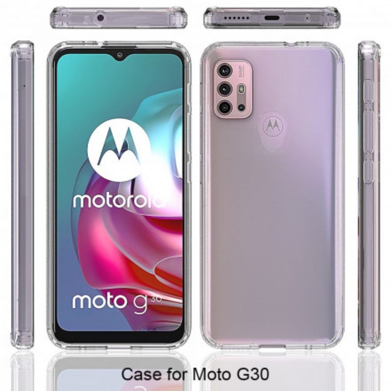 Kuori Moto G10 / G30 Läpinäkyvät Vahvistetut Kulmat