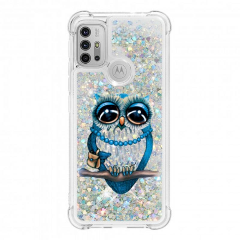 Kuori Moto G10 / G30 Miss Owl Glitter