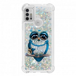 Kuori Moto G10 / G30 Miss Owl Glitter