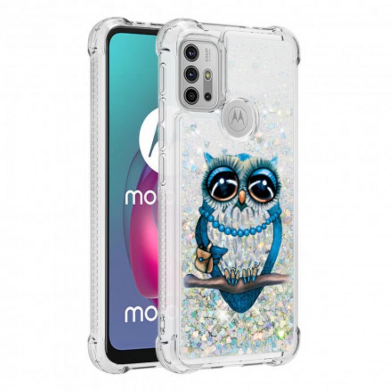 Kuori Moto G10 / G30 Miss Owl Glitter