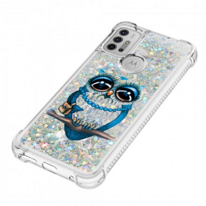 Kuori Moto G10 / G30 Miss Owl Glitter