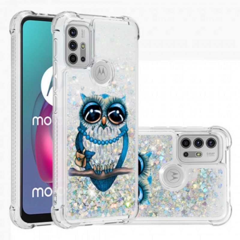 Kuori Moto G10 / G30 Miss Owl Glitter