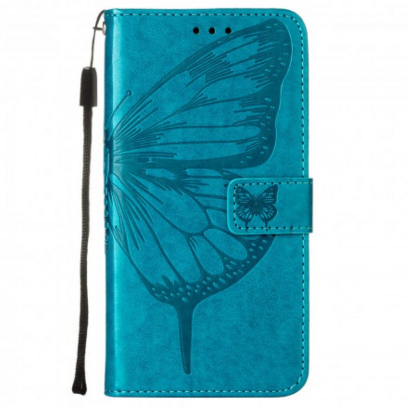 Nahkakotelo Moto G10 / G30 Butterfly Design