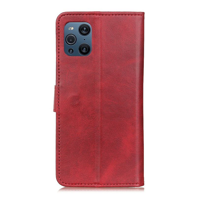 Kotelot Oppo Find X3 / X3 Pro Matte Vintage Leather Effect