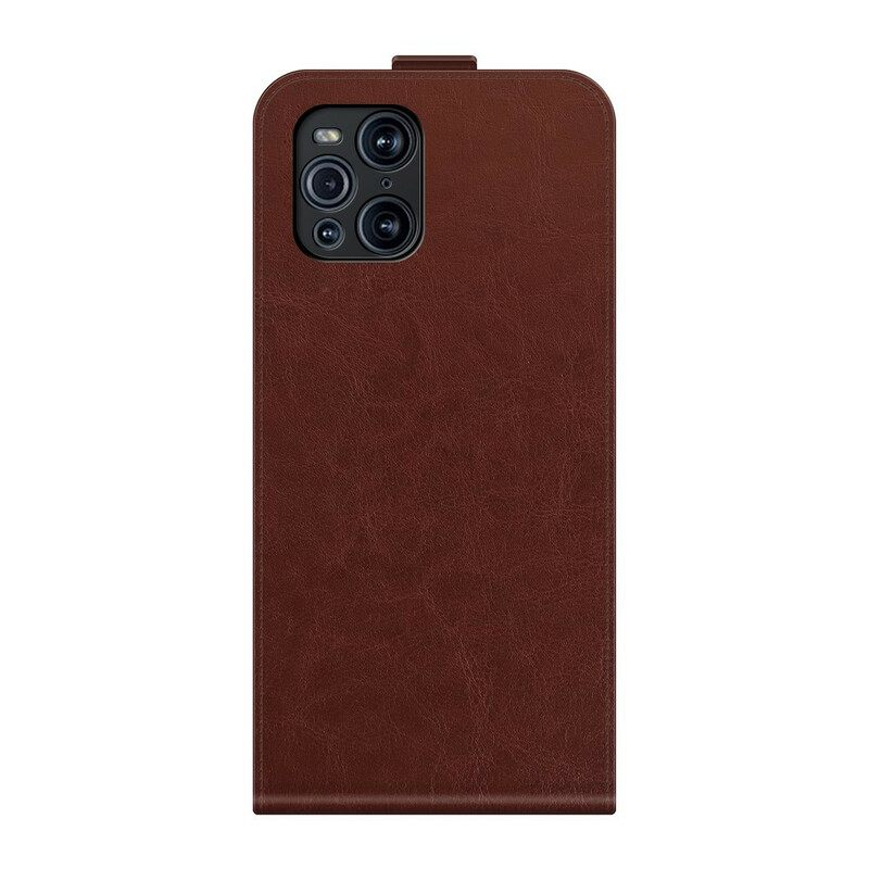 Kotelot Oppo Find X3 / X3 Pro Vertical Flap Leather Effect