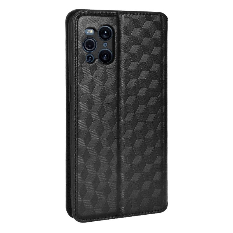 Puhelinkuoret Oppo Find X3 / X3 Pro Kotelot Flip Diamond Leather Effect