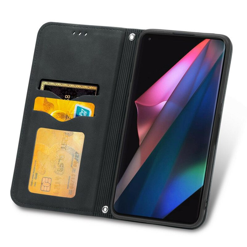 Puhelinkuoret Oppo Find X3 / X3 Pro Kotelot Flip Faux Leather Vintage