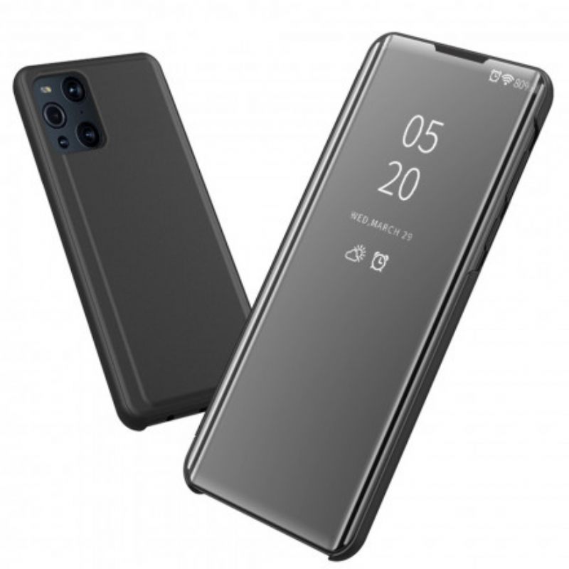 Puhelinkuoret Oppo Find X3 / X3 Pro Peili Ja Keinonahka