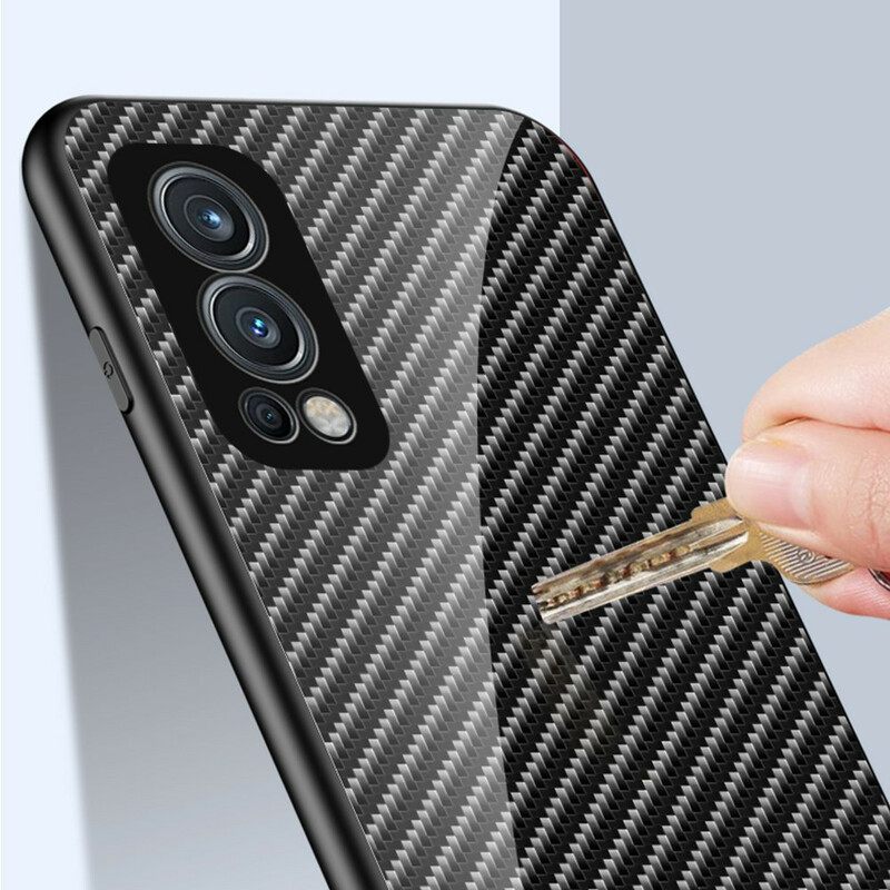 Case OnePlus Nord 2 5G Carbon Fiber Karkaistu Lasi