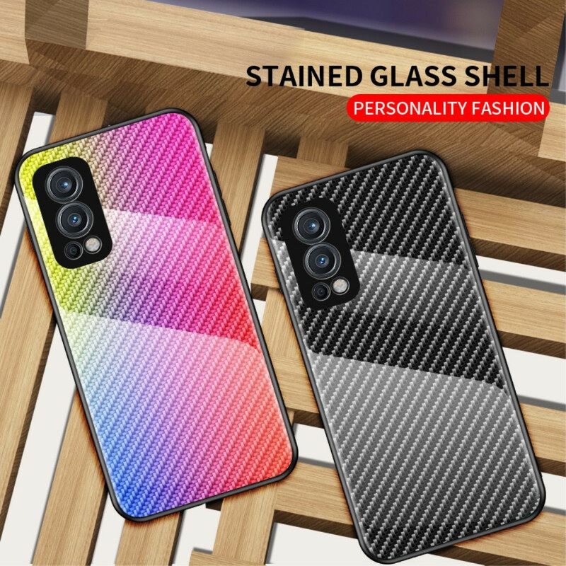 Case OnePlus Nord 2 5G Carbon Fiber Karkaistu Lasi