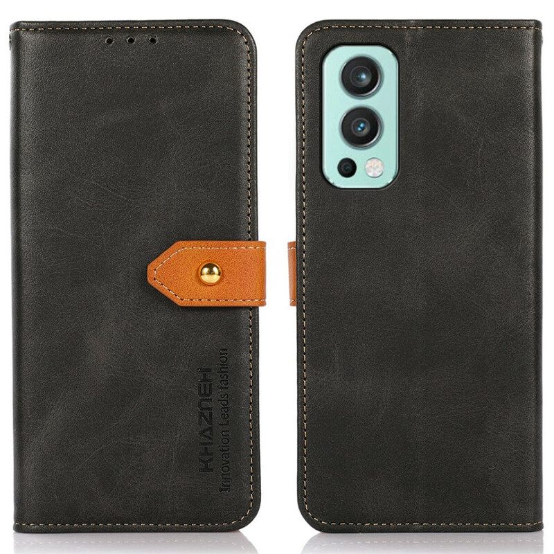 Flip Case OnePlus Nord 2 5G Bicolor Golden Clasp Khazneh