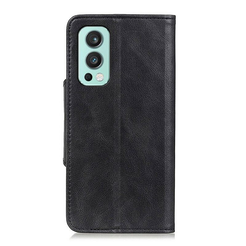 Flip Case OnePlus Nord 2 5G Keinonahkapainike