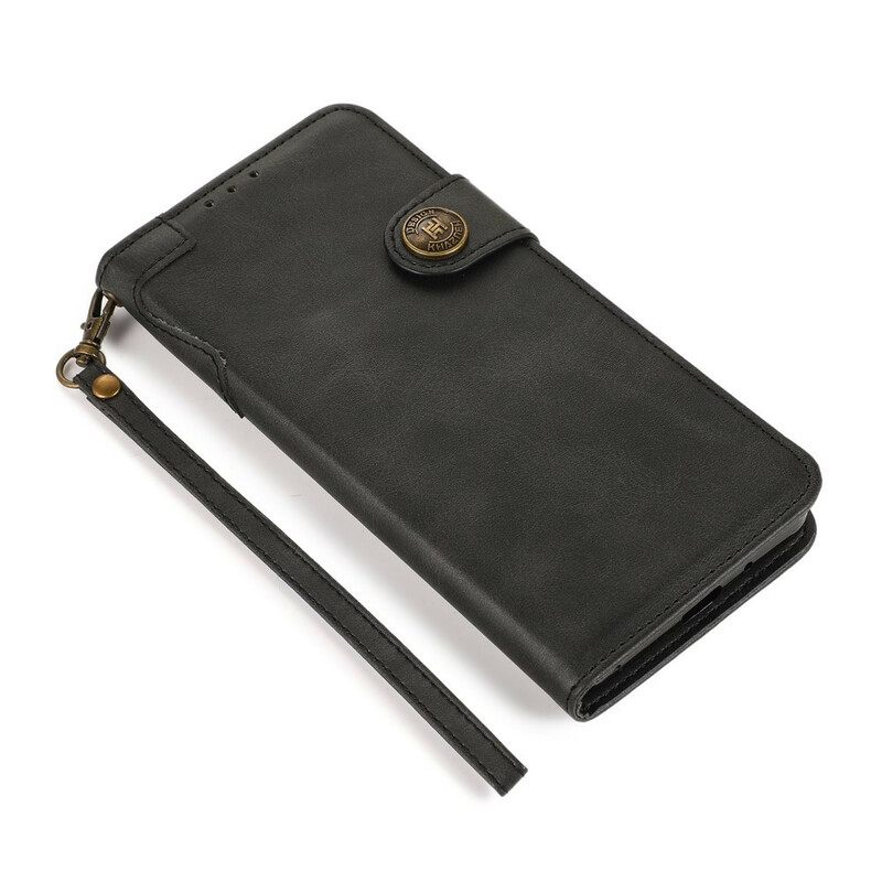 Kotelot OnePlus Nord 2 5G Faux Leather Button Khazneh