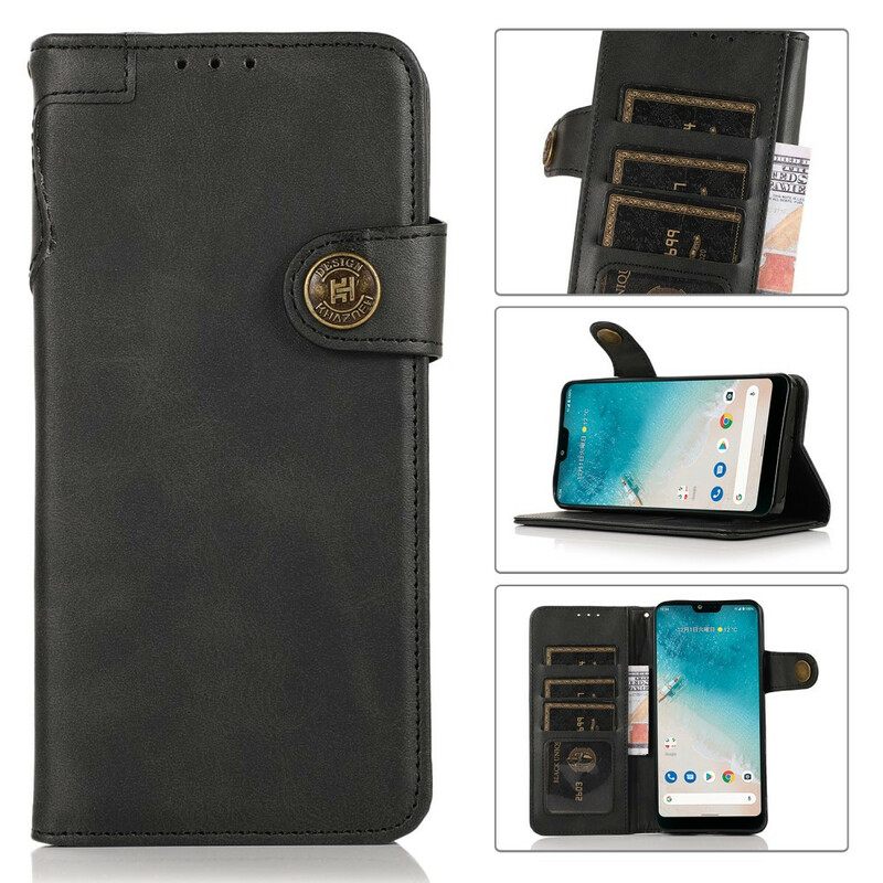 Kotelot OnePlus Nord 2 5G Faux Leather Button Khazneh