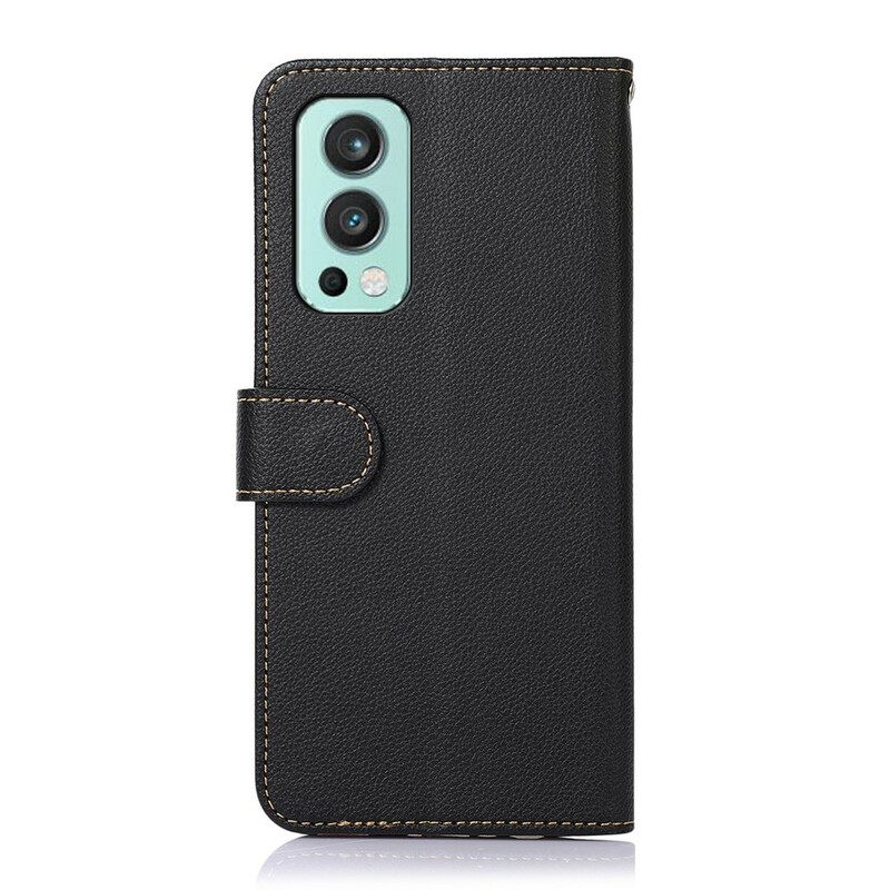 Kotelot OnePlus Nord 2 5G Lychee Style Rfid Khazneh