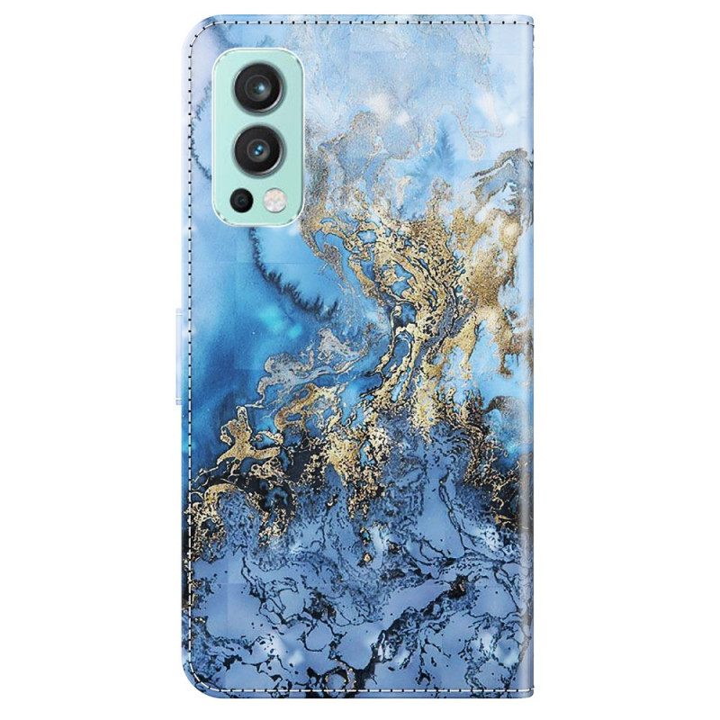 Kotelot OnePlus Nord 2 5G Marble Design Kaulanauhalla