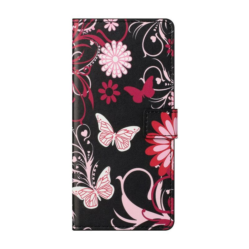 Kotelot OnePlus Nord 2 5G Suojaketju Kuori Butterfly Strap Muunnelmia