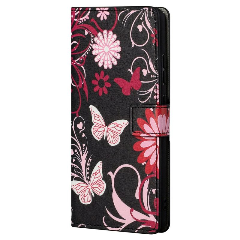 Kotelot OnePlus Nord 2 5G Suojaketju Kuori Butterfly Strap Muunnelmia