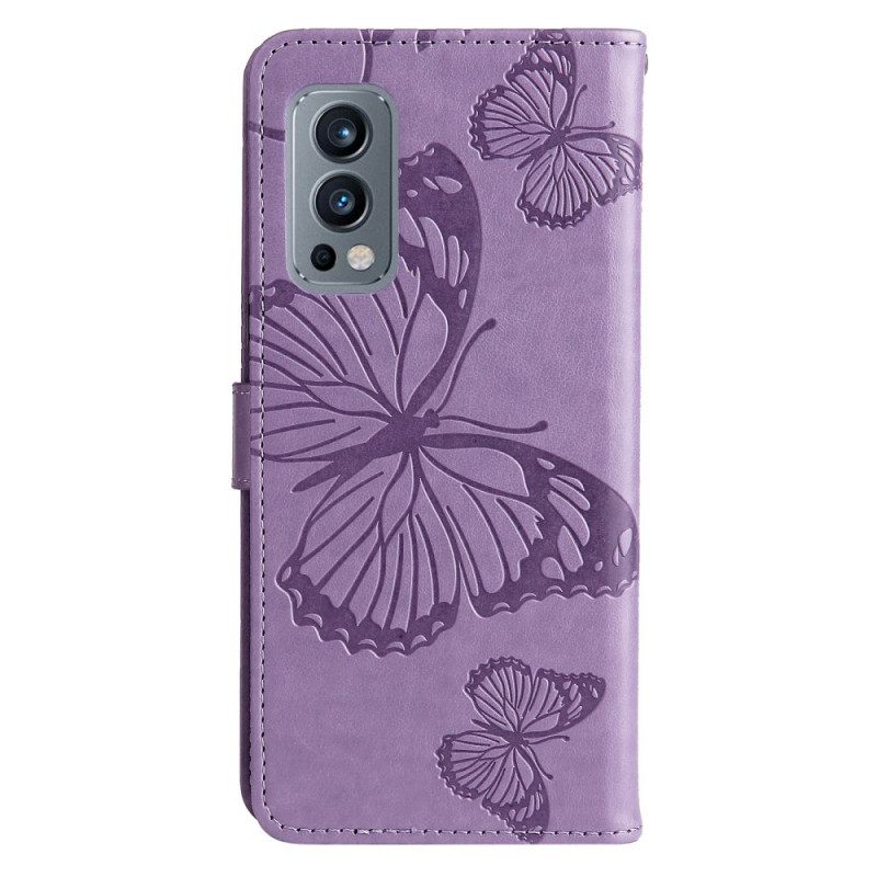 Kotelot OnePlus Nord 2 5G Suojaketju Kuori Giant Thong Butterflies