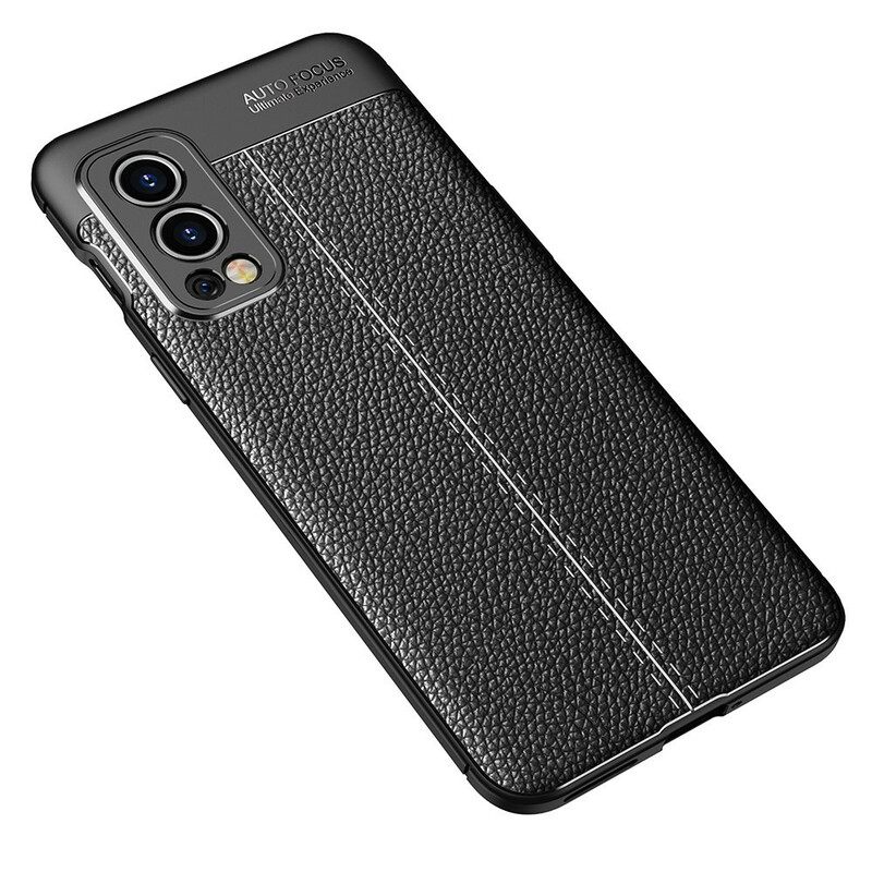 Kuori OnePlus Nord 2 5G Double Line Litchi Leather Effect