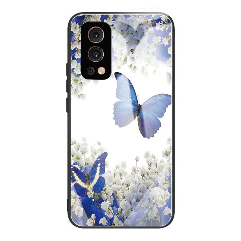 Kuori OnePlus Nord 2 5G Tempered Glass Butterflies Design