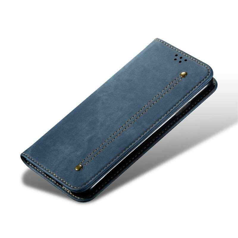 Puhelinkuoret OnePlus Nord 2 5G Kotelot Flip Faux Leather Jeans Texture