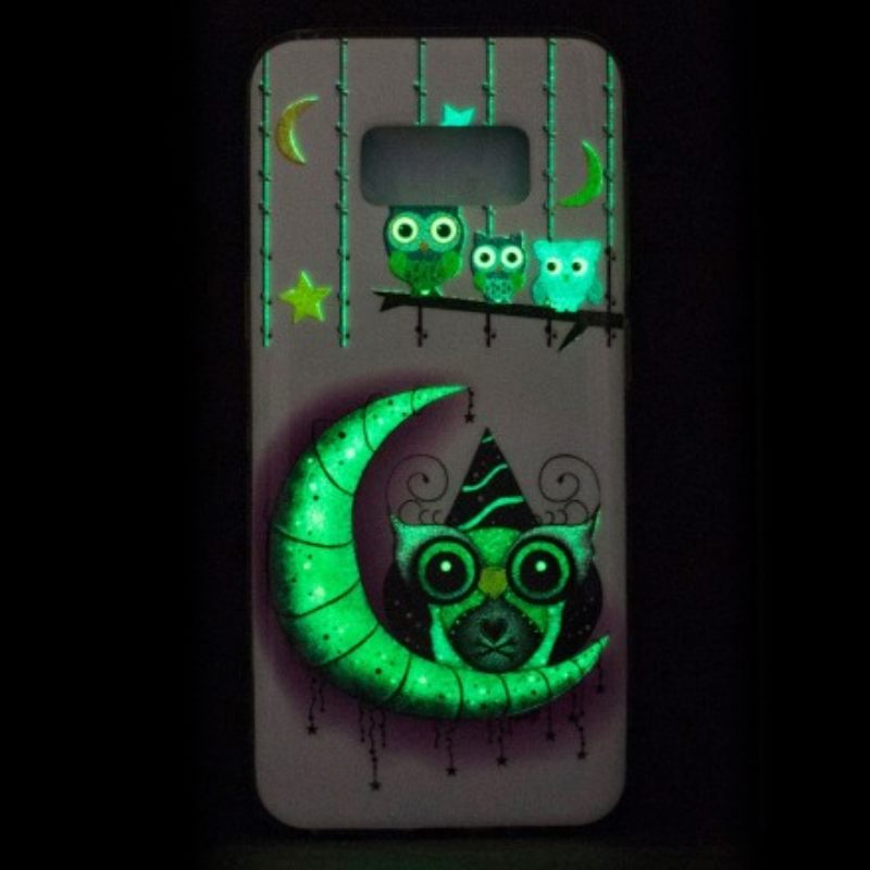 Kuori Samsung Galaxy S8 Pöllöt Fluoresoivassa Deliriumissa