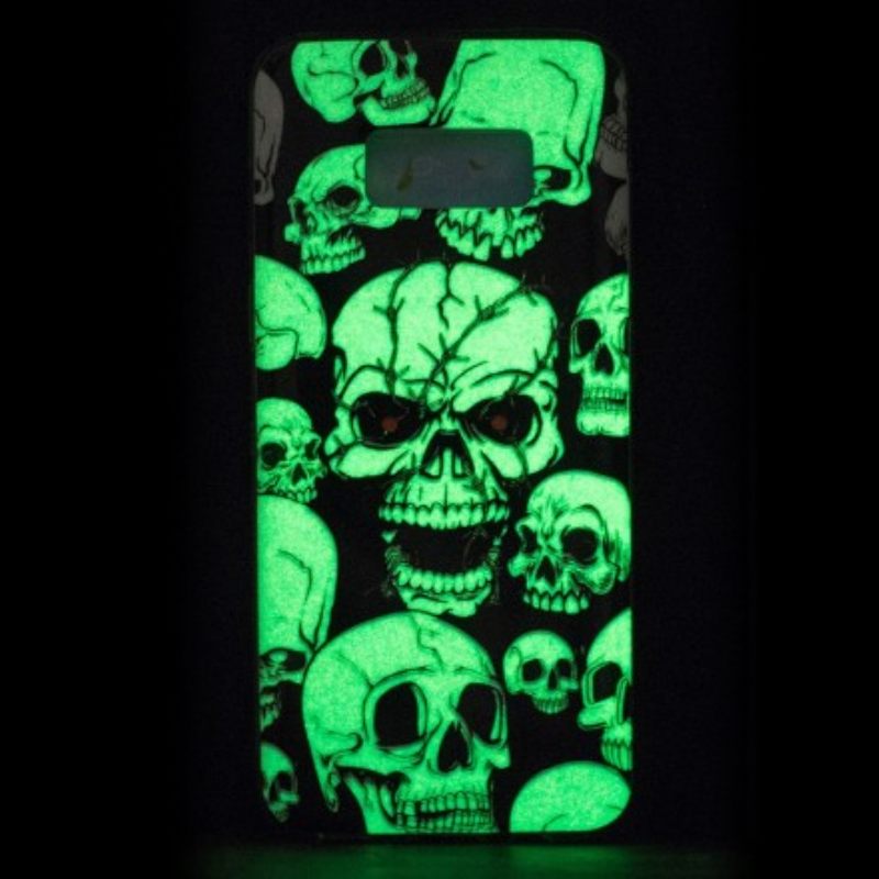 Kuori Samsung Galaxy S8 Varoitus Fluoresoivat Pääkallot