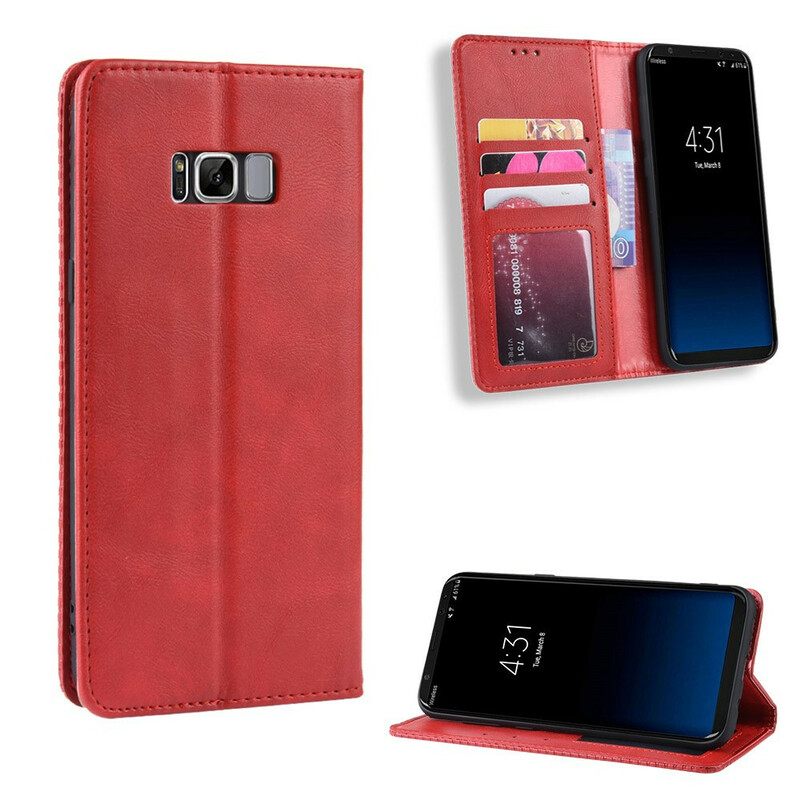 Puhelinkuoret Samsung Galaxy S8 Kotelot Flip Tyylitelty Vintage-nahkaefekti