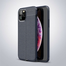 Case iPhone 11 Pro Double Line Litchi Leather Effect