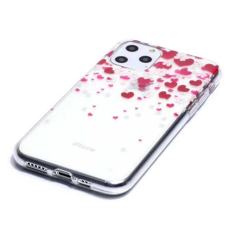 Case iPhone 11 Pro Rain Of Hearts