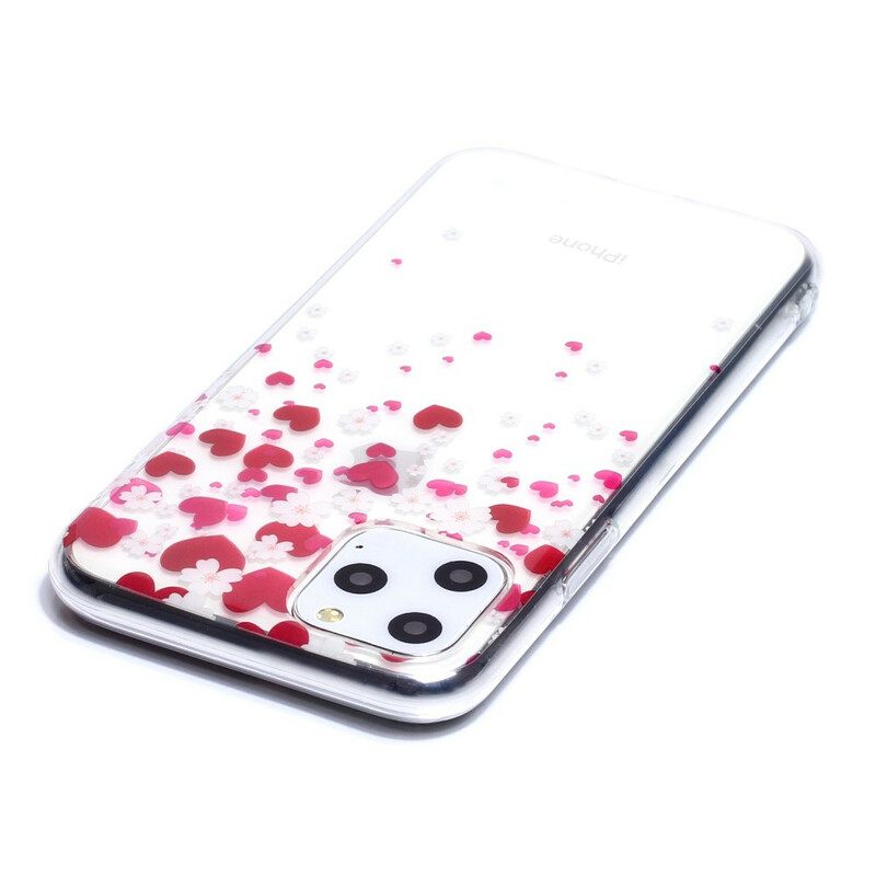 Case iPhone 11 Pro Rain Of Hearts