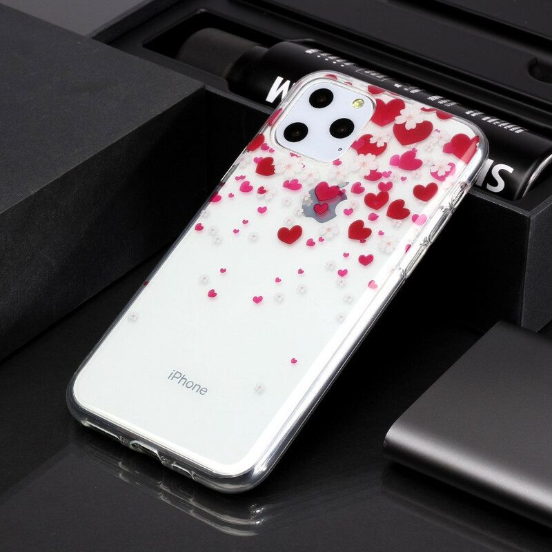 Case iPhone 11 Pro Rain Of Hearts