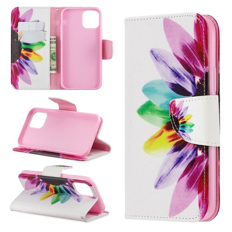 Flip Case iPhone 11 Pro Flower Watercolour