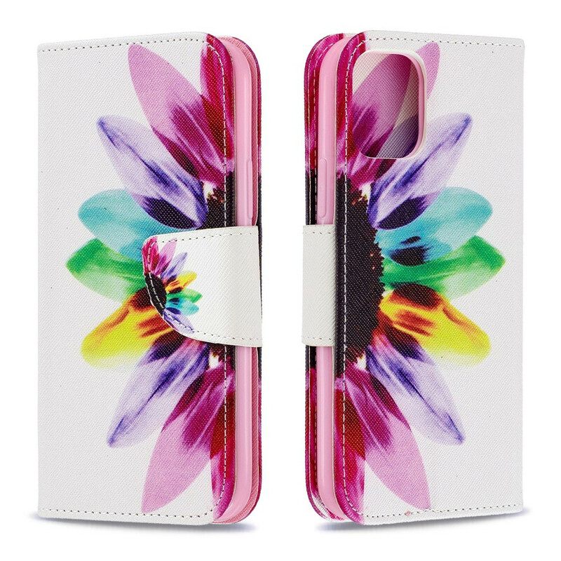 Flip Case iPhone 11 Pro Flower Watercolour