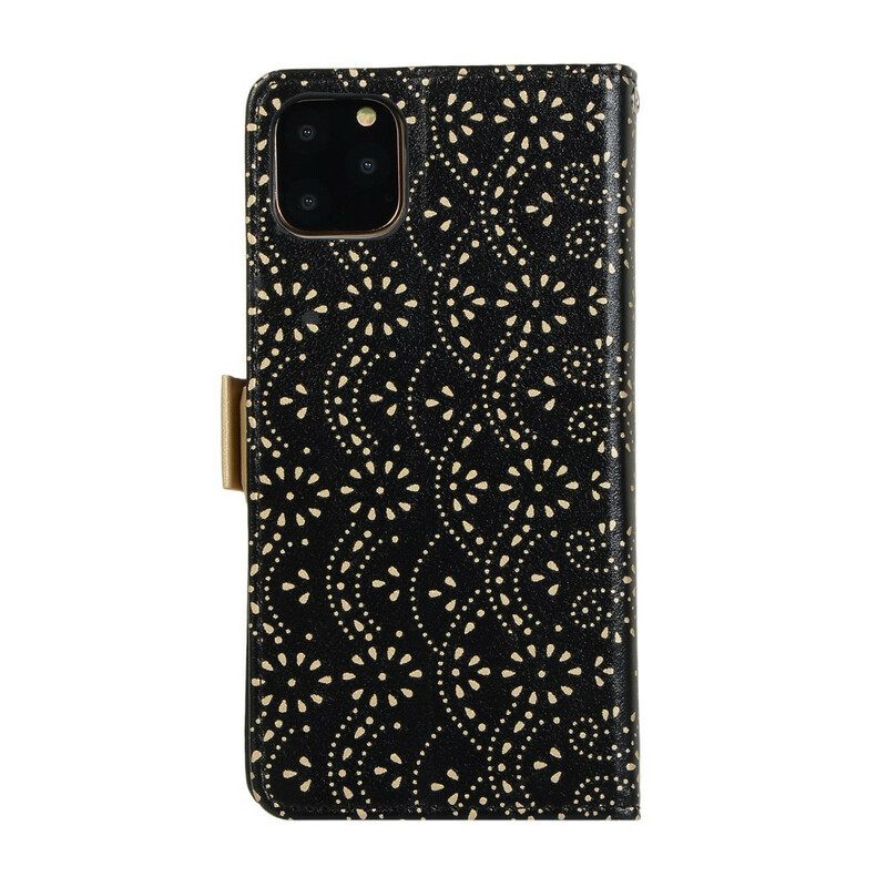 Kotelot iPhone 11 Pro Suojaketju Kuori Lace Strap Kolikkokukkaro