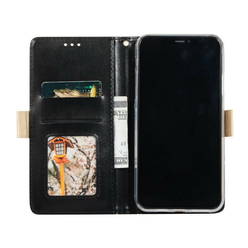 Kotelot iPhone 11 Pro Suojaketju Kuori Lace Strap Kolikkokukkaro