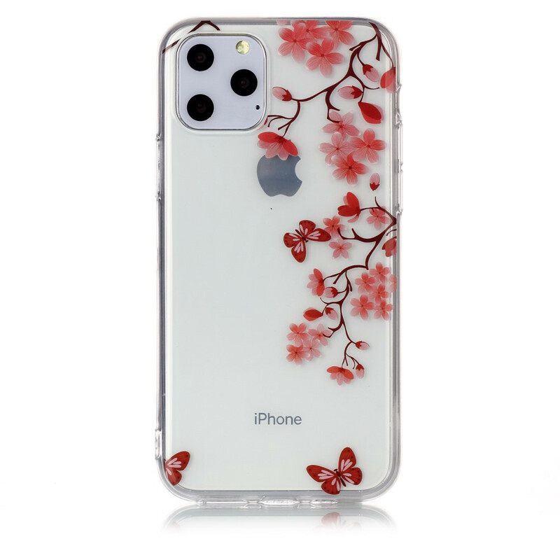 Kuori iPhone 11 Pro Transparent Butterfly Branch