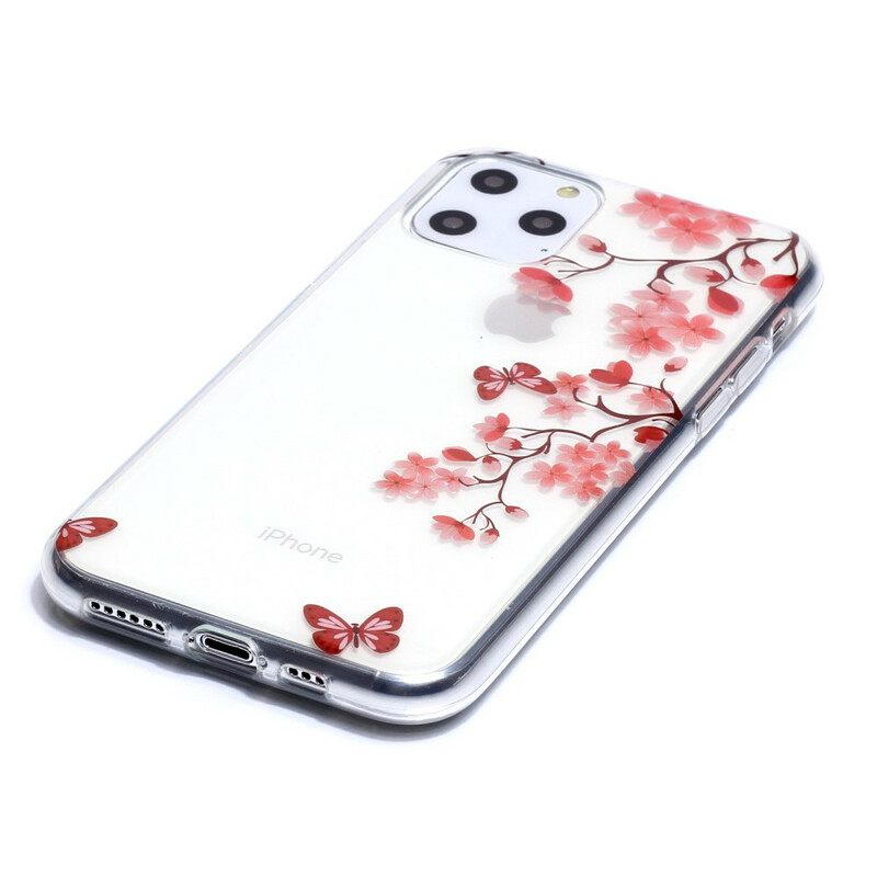 Kuori iPhone 11 Pro Transparent Butterfly Branch