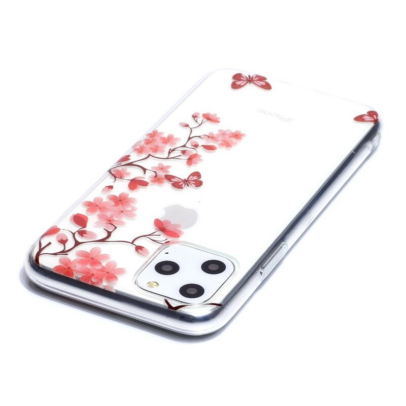 Kuori iPhone 11 Pro Transparent Butterfly Branch