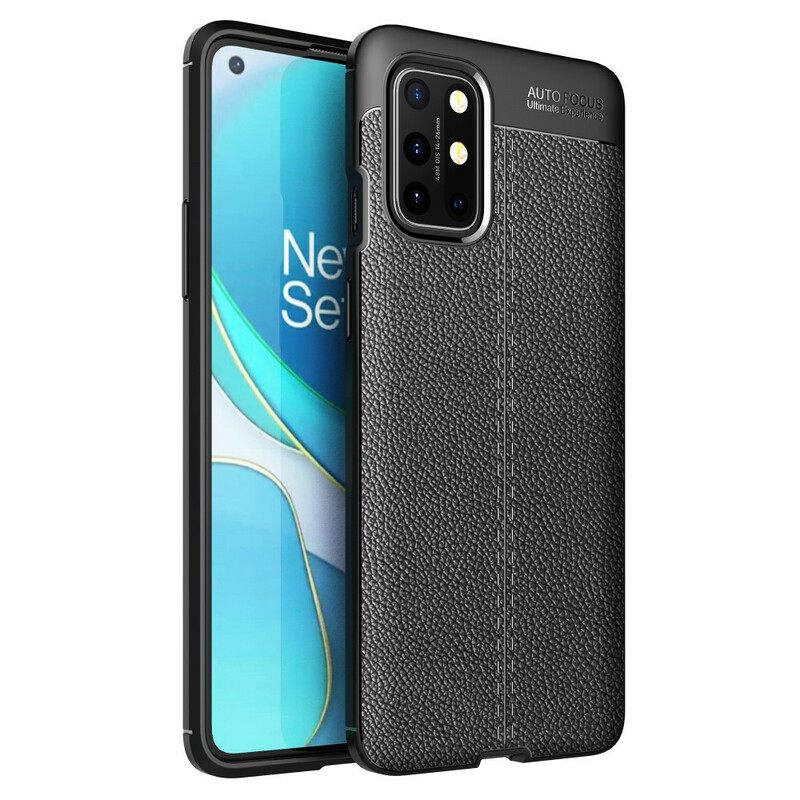 Kuori OnePlus 8T Double Line Litchi Leather Effect