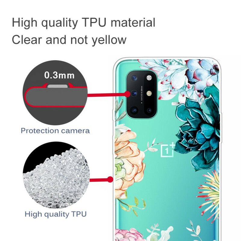 Kuori OnePlus 8T Saumattomat Akvarellikukat