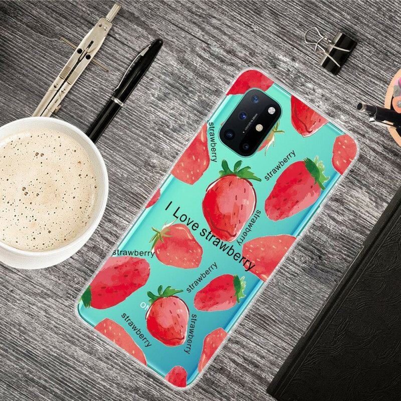 Kuori OnePlus 8T Strawberry / I Love Strawberry