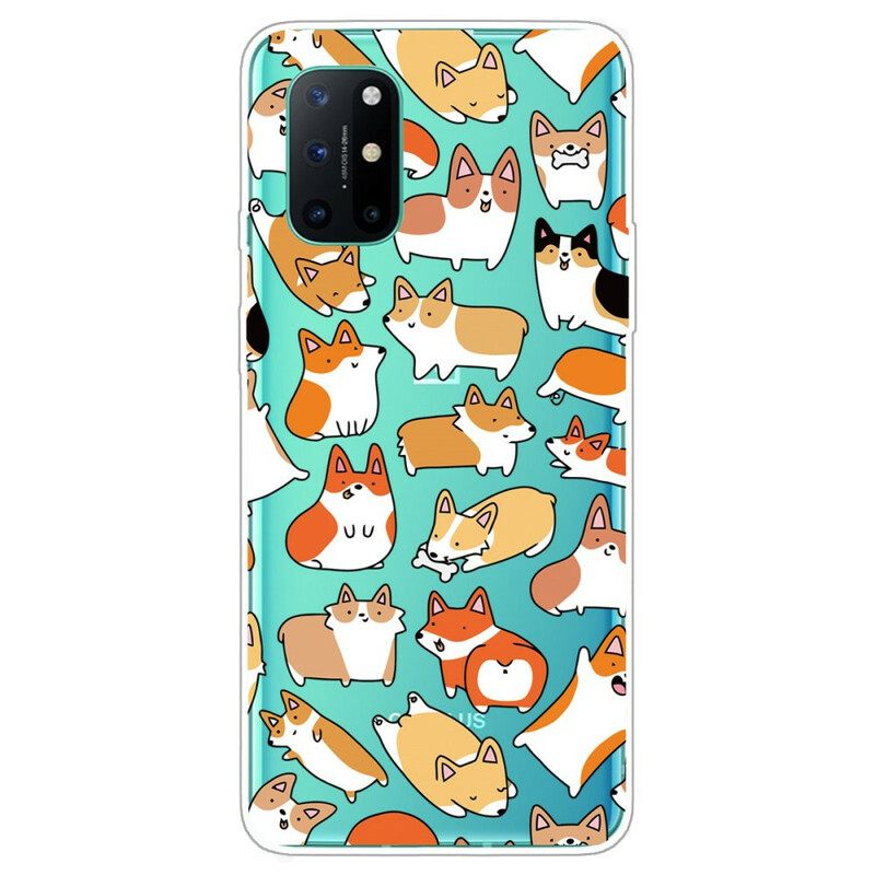 Kuori OnePlus 8T Transparent Multiple Dogs